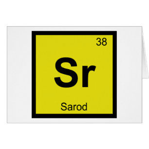 Sr - Sarod Muziek Chemie Periodiek Systeem Symbool