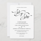 SR Y SRA 2 Bewerkbare Spaanse trouwuitnodiging Kaart (Voorkant)