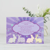 Srapbooking Bunnies Pasen Uitnodiging (Staand voorkant)