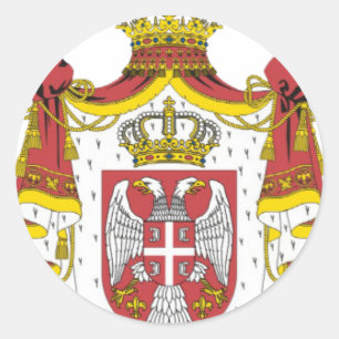 Srbija Grb / Servische wapenstilstand Ronde Sticker