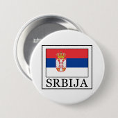 Srbija Ronde Button 7,6 Cm (Voorkant /achterkant)