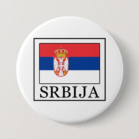 Srbija Ronde Button 7,6 Cm (Voorkant)