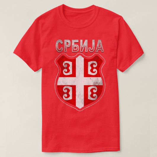 Srbija Servisch Kruis T-shirt (Design voorkant)