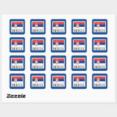 Srbija Vierkante Sticker (Vel)