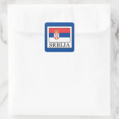 Srbija Vierkante Sticker (Tas)