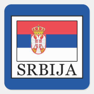 Srbija Vierkante Sticker