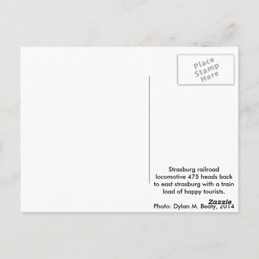 SRC 475-postkaart Briefkaart (Achterkant)