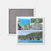 SRD032 CALA LUNA, Mozaïek, Sardinië, Koelkast Magneet (Voorkant / Achterkant)