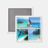 SRD033 CALA GOLORITZE' Mozaïek, Sardinië, Koelkast Magneet (Voorkant / Achterkant)