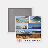 SRD042 SARDINIA - Mozaïek - Italië - Fridge Magneet (Voorkant / Achterkant)