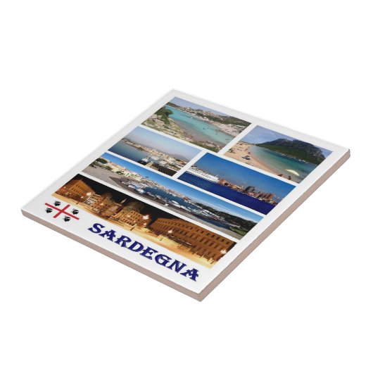 SRD042 SARDINIË, Mozaïek, Italië, Tegeltje (Zijkant)