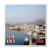 SRD056 OLBIA, Haven, Sardinië, Italië, Tegeltje (Voorkant)