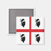 SRD072 VLAG, SARDINIË, Italië, Koelkast Magneet (Voorkant / Achterkant)