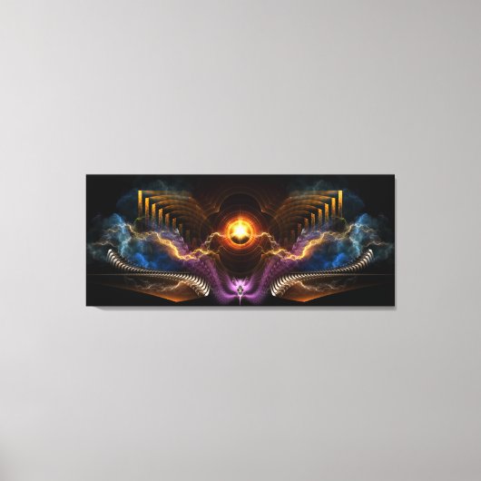 Sreasure of Night Fractal Art Wrapped Canvas Print (Voorkant)