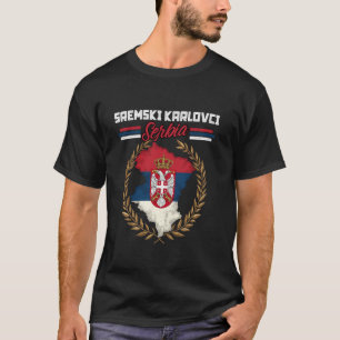 Sremski Karlovci Servië Reizen Servische Vlag Kaar T-shirt