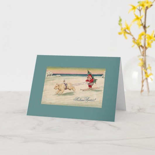  Sretan Božić Kroatische kerst Kaart (Gele Bloem)