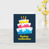 Sretan rođendan, Kroatisch Happy Birthday Kaart (Gele Bloem)