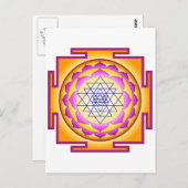 Sri Chakra Goddess Shri Lalitha Tripura Sundari Briefkaart (Voorkant / Achterkant)