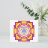 Sri Chakra Goddess Shri Lalitha Tripura Sundari Briefkaart (Staand voorkant)