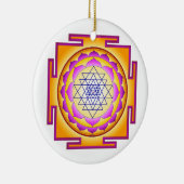 Sri Chakra Goddess Shri Lalitha Tripura Sundari Keramisch Ornament (Rechts)