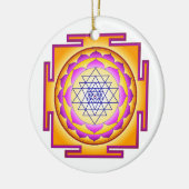 Sri Chakra Goddess Shri Lalitha Tripura Sundari Keramisch Ornament (Links)
