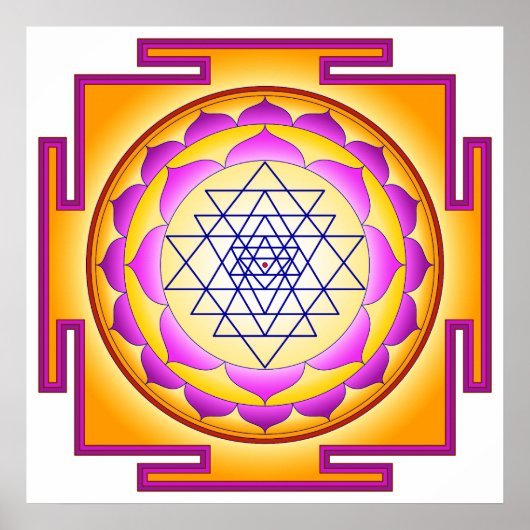 Sri Chakra Goddess Shri Lalitha Tripura Sundari Poster (Voorkant)