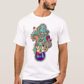 Sri Ganesh Kleurrijke Indiase Paisley T-Shirt (Voorkant)