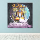 SRI KRISHNA - Afgedrukt Canvas Afdruk (Insitu (Houten vloer))