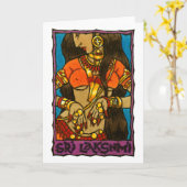 Sri Lakshmi-Wenskaart Kaart (Gele Bloem)