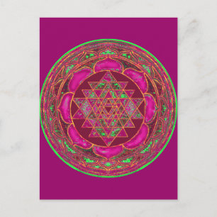 Sri Lakshmi Yantra Mandala briefkaart