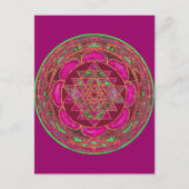Sri Lakshmi Yantra Mandala briefkaart (Voorkant)