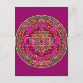 Sri Lakshmi Yantra Mandala briefkaart