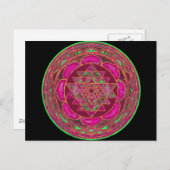 Sri Lakshmi Yantra Mandala Briefkaart (Voorkant / Achterkant)