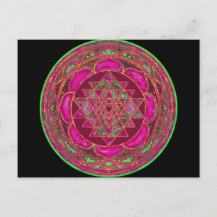 Sri Lakshmi Yantra Mandala Briefkaart