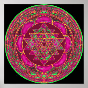 Sri Lakshmi Yantra Mandala Poster