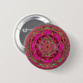 Sri Lakshmi Yantra Mandala Ronde Button 5,7 Cm (Voorkant /achterkant)