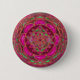 Sri Lakshmi Yantra Mandala Ronde Button 5,7 Cm