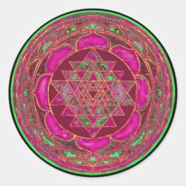 Sri Lakshmi Yantra Mandala Ronde Sticker