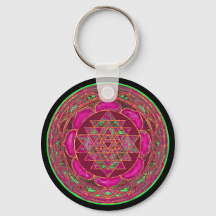Sri Lakshmi Yantra Mandala Sleutelhanger
