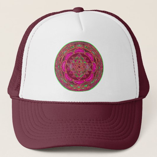 Sri Lakshmi Yantra Mandala Trucker Pet (Voorkant)