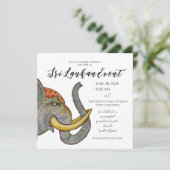 Sri Lanka Artistiek Ontwerp Save The Date (Staand voorkant)