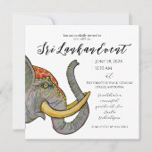 Sri Lanka Artistiek Ontwerp Save The Date (Voorkant)