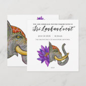 Sri Lanka Artistiek Ontwerp Save The Date (Voorkant / Achterkant)