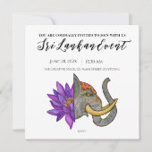 Sri Lanka Artistiek Ontwerp Save The Date (Voorkant)