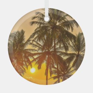 Sri Lanka Beach Sunset Uitzicht Glas Ornament