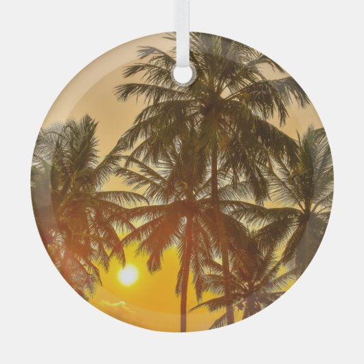 Sri Lanka Beach Sunset Uitzicht Glas Ornament (Voorkant)
