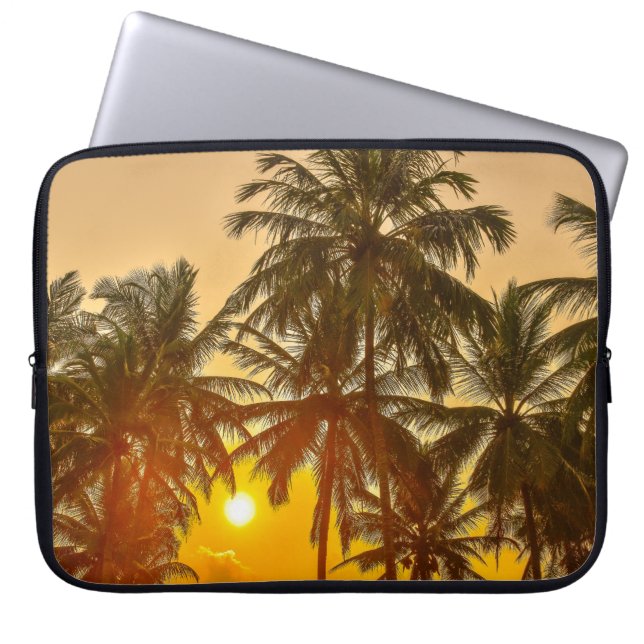 Sri Lanka Beach Sunset Uitzicht Laptop Sleeve (Voorkant)
