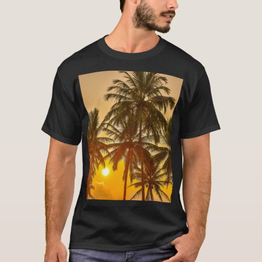 Sri Lanka Beach Sunset Uitzicht T-shirt (Voorkant)