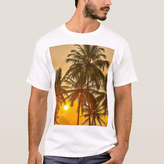 Sri Lanka Beach Sunset Uitzicht T-shirt (Voorkant)