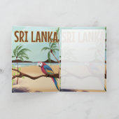 Sri Lanka Beach vintage-poster Feestdagen Kaart (Binnen)